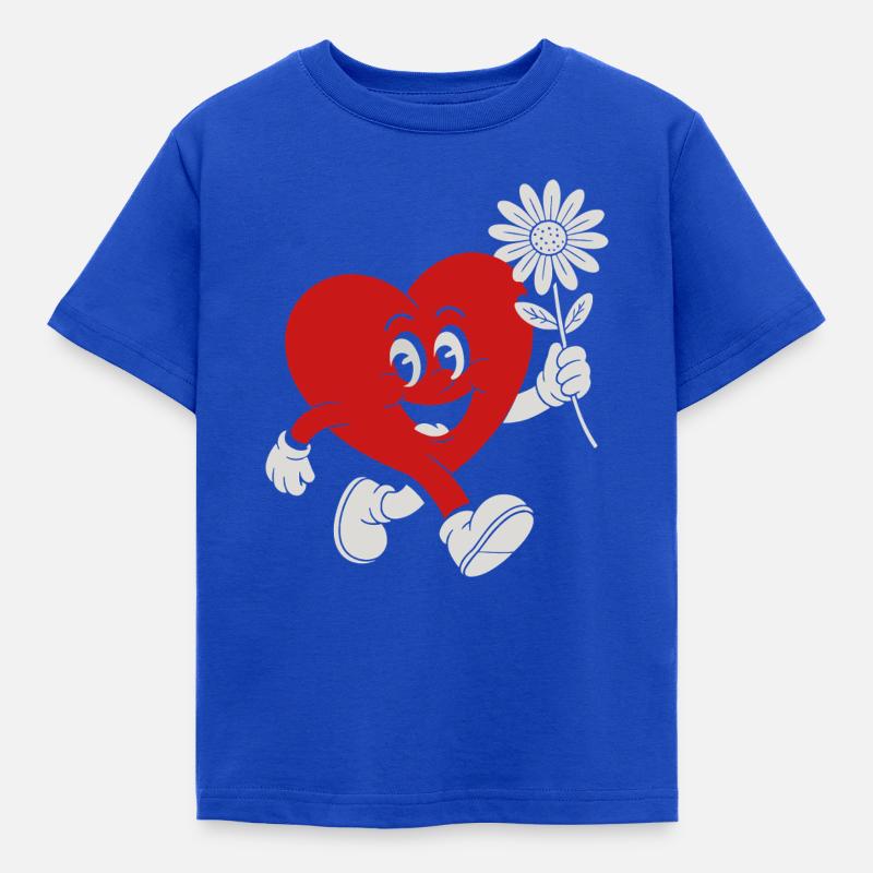Herzheld mit Daisy - Kinder T-Shirt - Royalblau