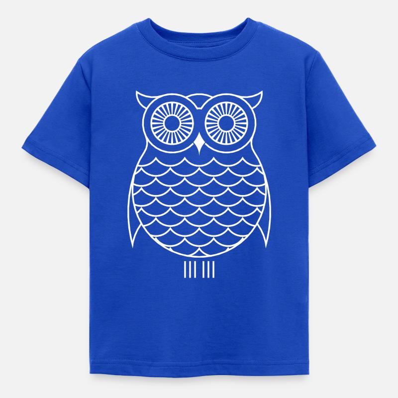 Eule - Kinder T-Shirt - Royalblau