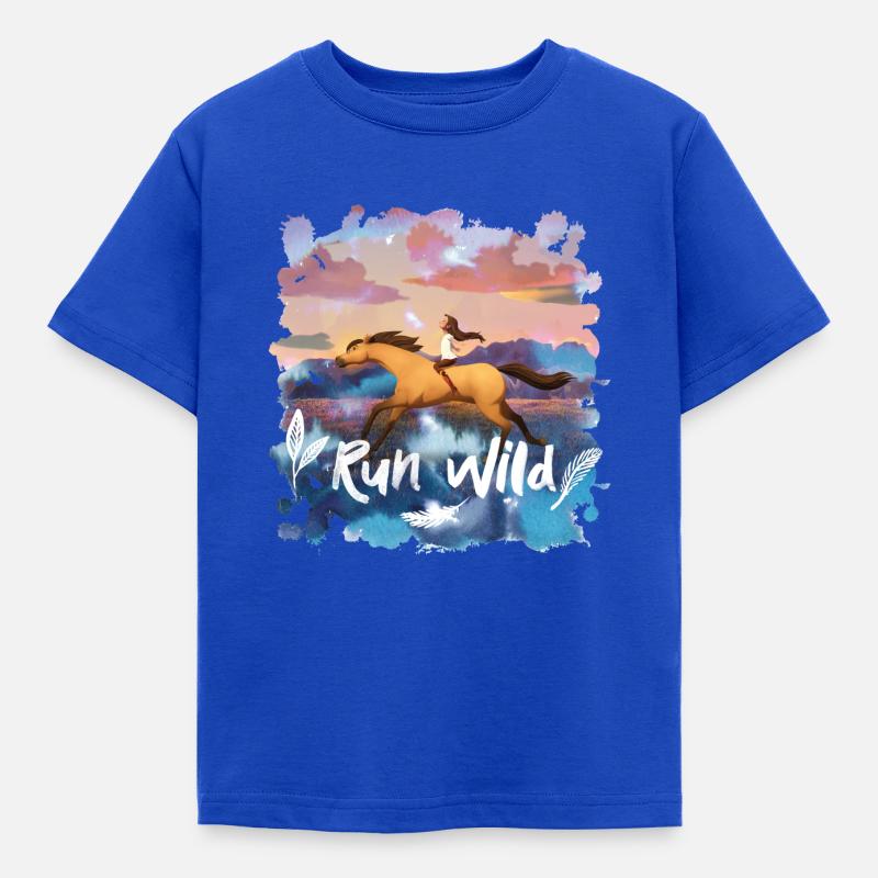 Spirito e Lucky Run Wild - Maglietta per bambini - blu royal