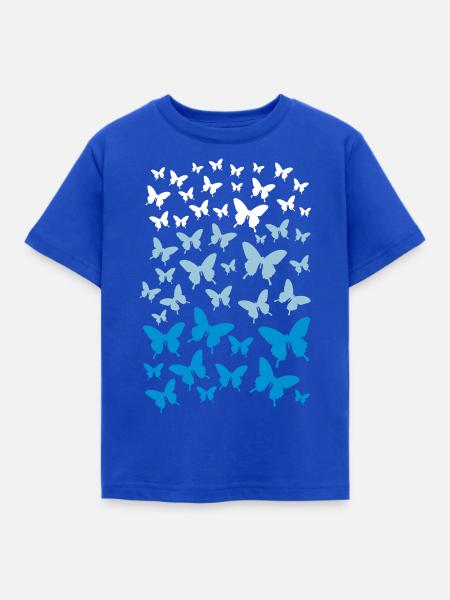 LOTS OF BUTTERFLIES - Kinder T-Shirt - Royalblau