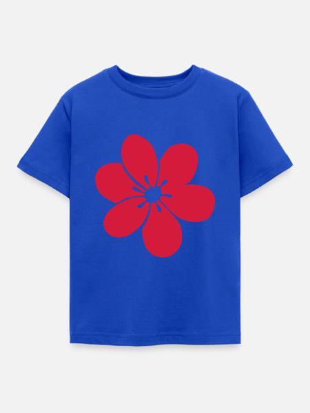 Blume fl - Kinder T-Shirt - Royalblau
