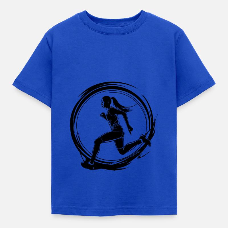 Silhouette della maratona da corsa - Maglietta per bambini - blu royal