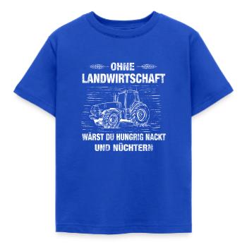 Landwirtschaft Traktor Landwirt Bauer - Kinder T-Shirt - Royalblau - Vorne - AI Model Kid Female (0cm)