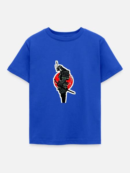 Samurai - Kinder T-Shirt - Royalblau