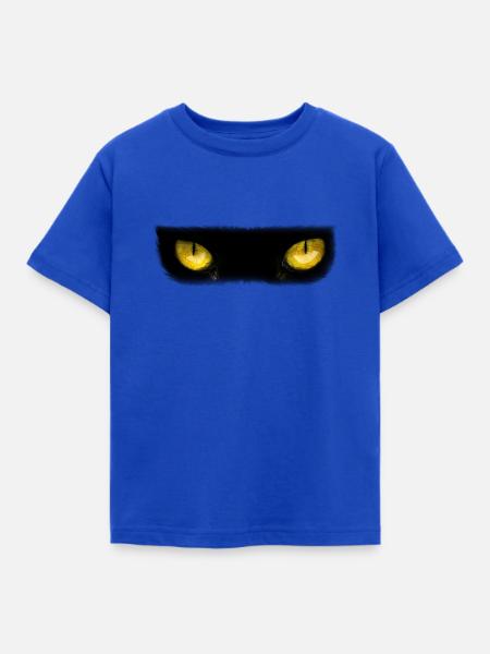 Katzenaugen - Kinder T-Shirt - Royalblau