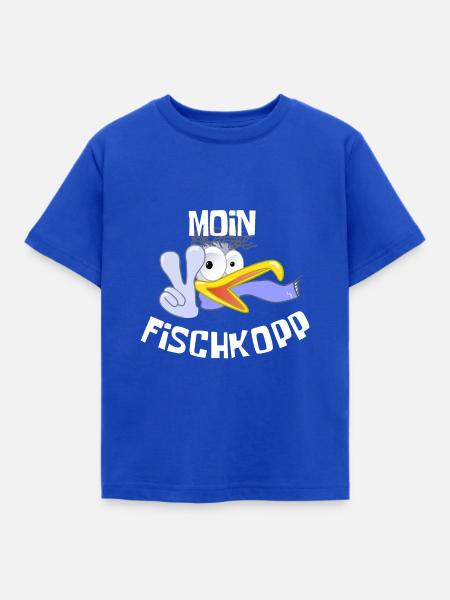 Moin Fischkopp - Kinder T-Shirt - Royalblau