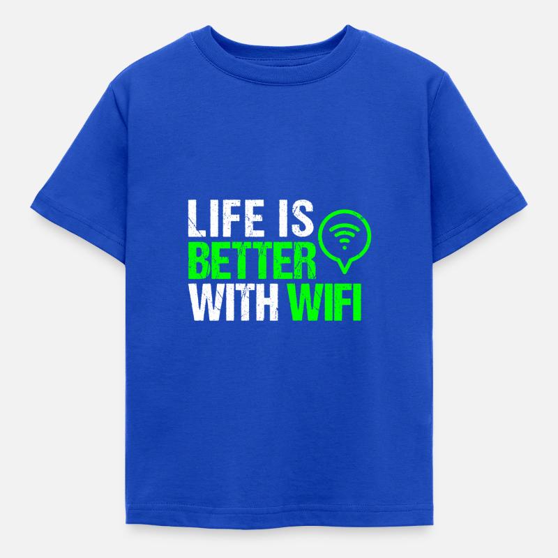 Wifi Wifi Informaticien Programmeur Geek Cadeau - T-shirt Enfant - bleu royal