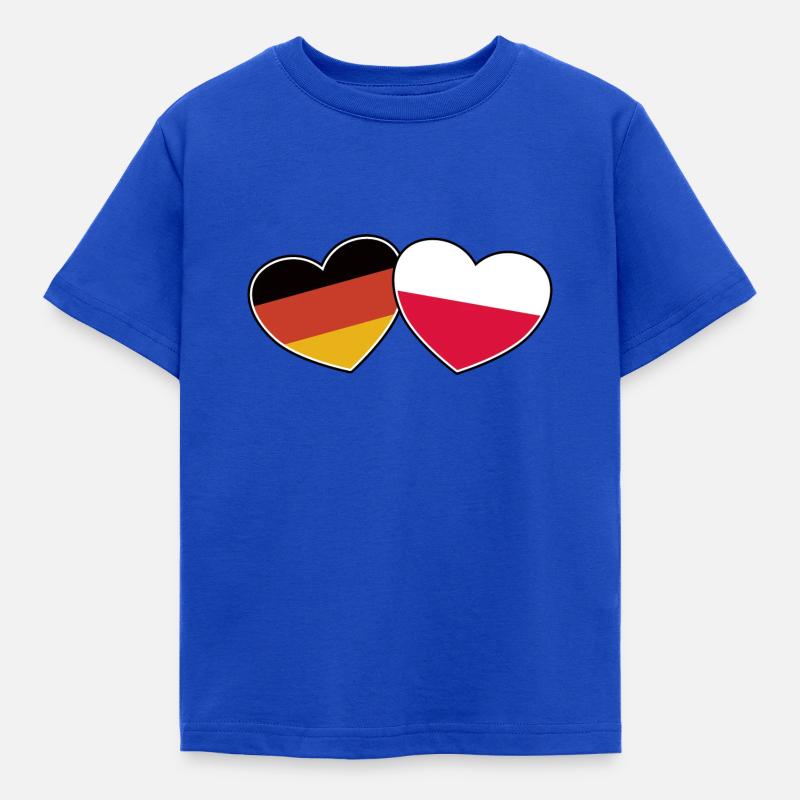 Deutsch Polnische Freundschaft - Geschenk - Kinder T-Shirt - Royalblau