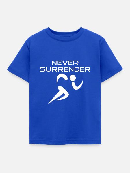Never Surrender weiss - Kinder T-Shirt - Royalblau