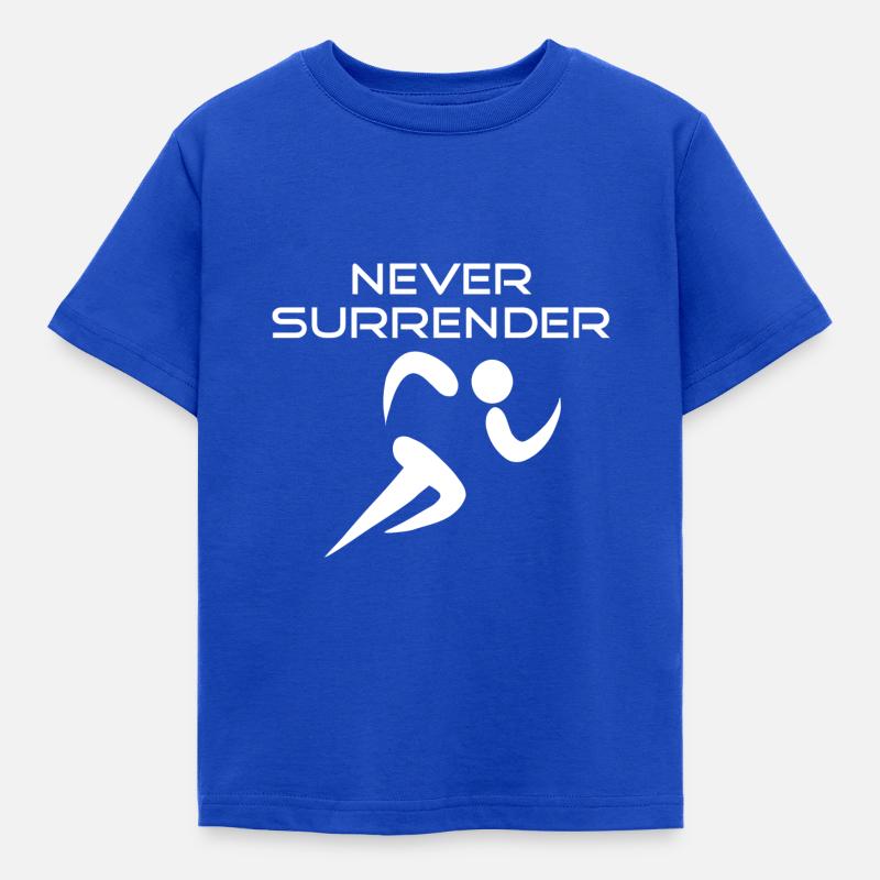 Never Surrender weiss - Kinder T-Shirt - Royalblau