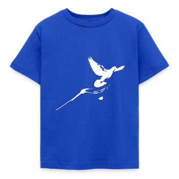 Friedenstaube - Kinder T-Shirt - Royalblau - Vorne - AI Model Kid Female (0cm)