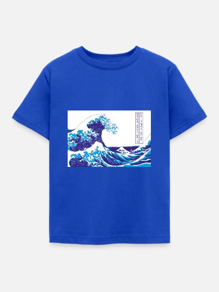 Waves Don’t Wait - Kinder T-Shirt - Royalblau