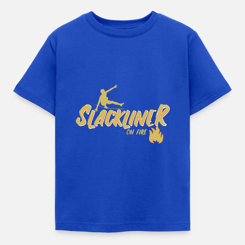 Slackline - Kinder T-Shirt - Royalblau
