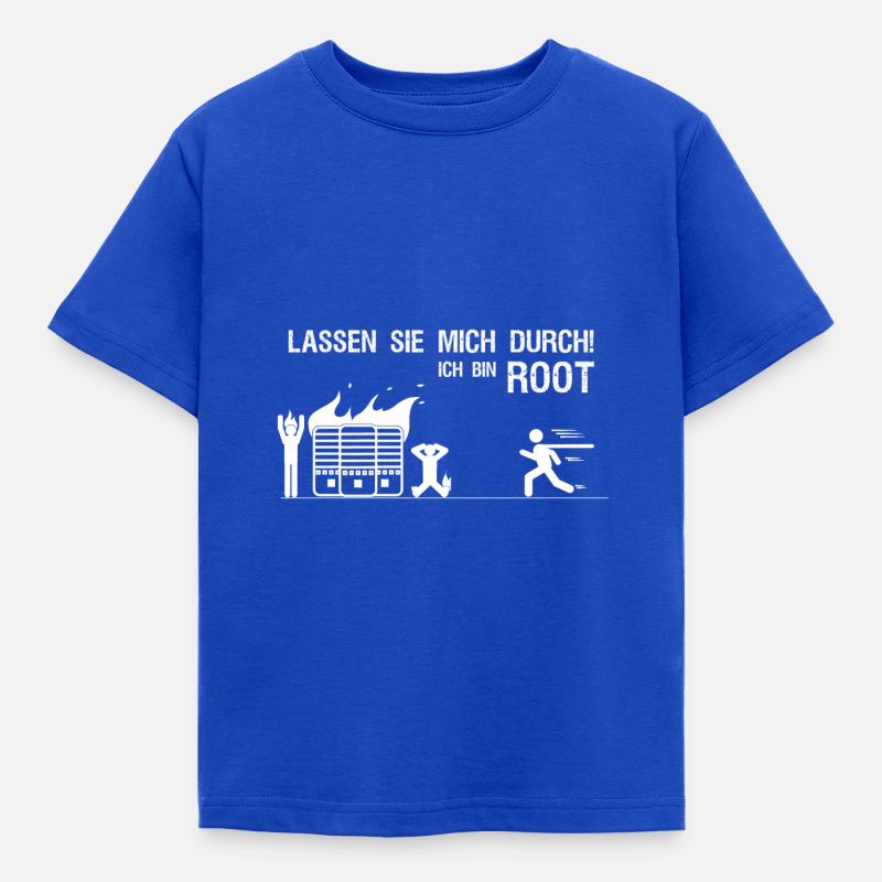 Lassen sie mich durch ich bin root Admin Geschenk - T-shirt Enfant - bleu royal