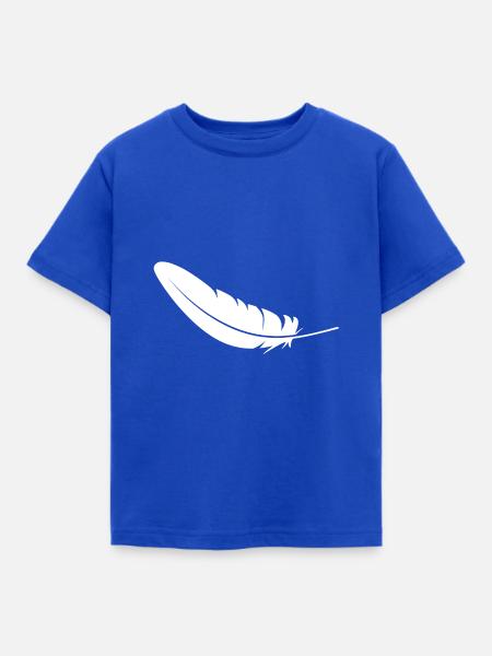 Feder - Kinder T-Shirt - Royalblau