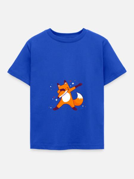 Fuchs - Kinder T-Shirt - Royalblau