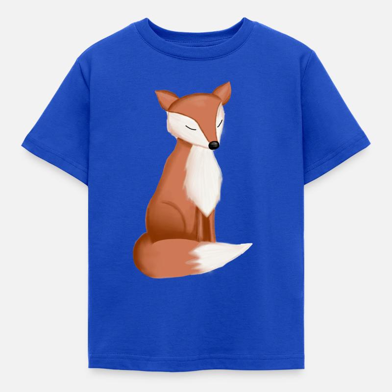 Fuchs - Kinder T-Shirt - Royalblau