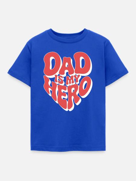 Mein Papa Ist Mein Held - Kinder T-Shirt - Royalblau
