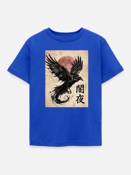Rabe im Mondlicht - Kinder T-Shirt - Royalblau