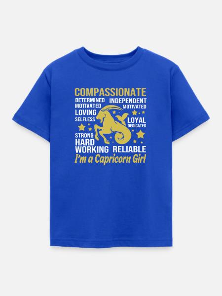 Sternzeichen Steinbock - Kinder T-Shirt - Royalblau