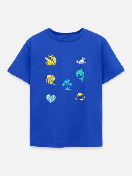 Tropische Insel Südsee - Kinder T-Shirt - Royalblau