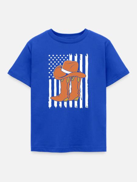 Linedance - Kinder T-Shirt - Royalblau