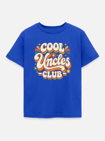 Cool Uncles Club Retro Logo - Kinder T-Shirt - Royalblau