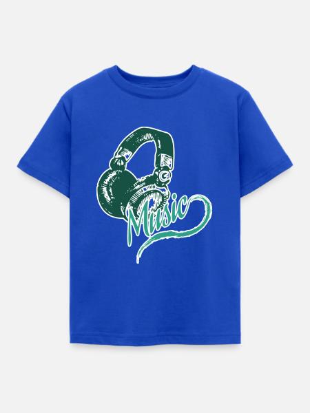 DJ - Kinder T-Shirt - Royalblau