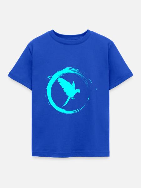 Papagei - Kinder T-Shirt - Royalblau