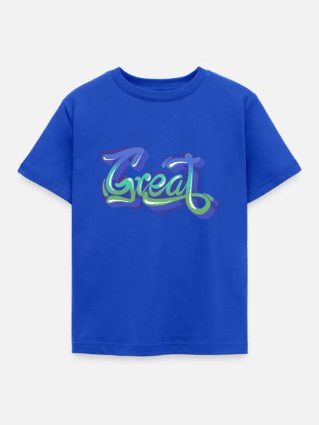 great - Kinder T-Shirt - Royalblau