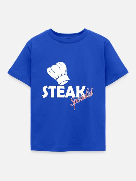 Steak - Kinder T-Shirt - Royalblau