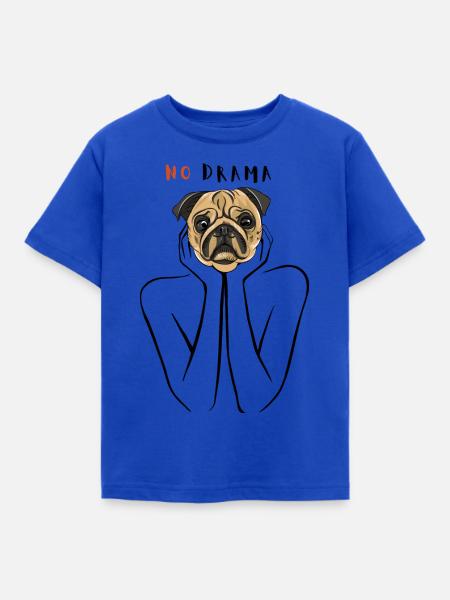KEIN DRAMA - Kinder T-Shirt - Royalblau
