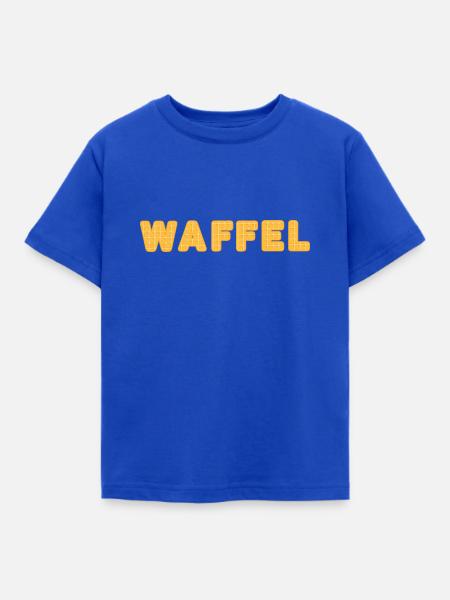 waffel backen - Kinder T-Shirt - Royalblau