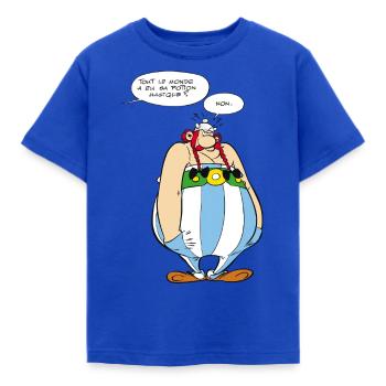 Asterix & Obelix - Obelix boudeur - T-shirt Enfant - bleu royal - Devant - AI Model Kid Female (0cm)