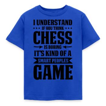 chess chess - Kids' T-Shirt - royal blue - Front - AI Model Kid Female (0cm)