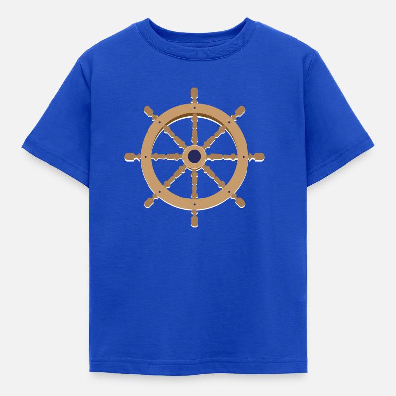 Steuerboot - Kinder T-Shirt - Royalblau