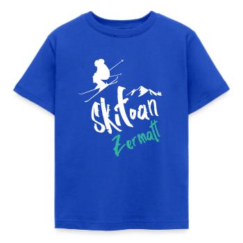 Skier à Zermatt - T-shirt Enfant - bleu royal - Devant - AI Model Kid Female (0cm)