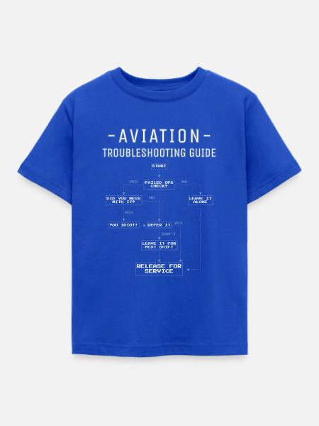Luftfahrt-Handbuch zur Fehlerbehebung - Kinder T-Shirt - Royalblau