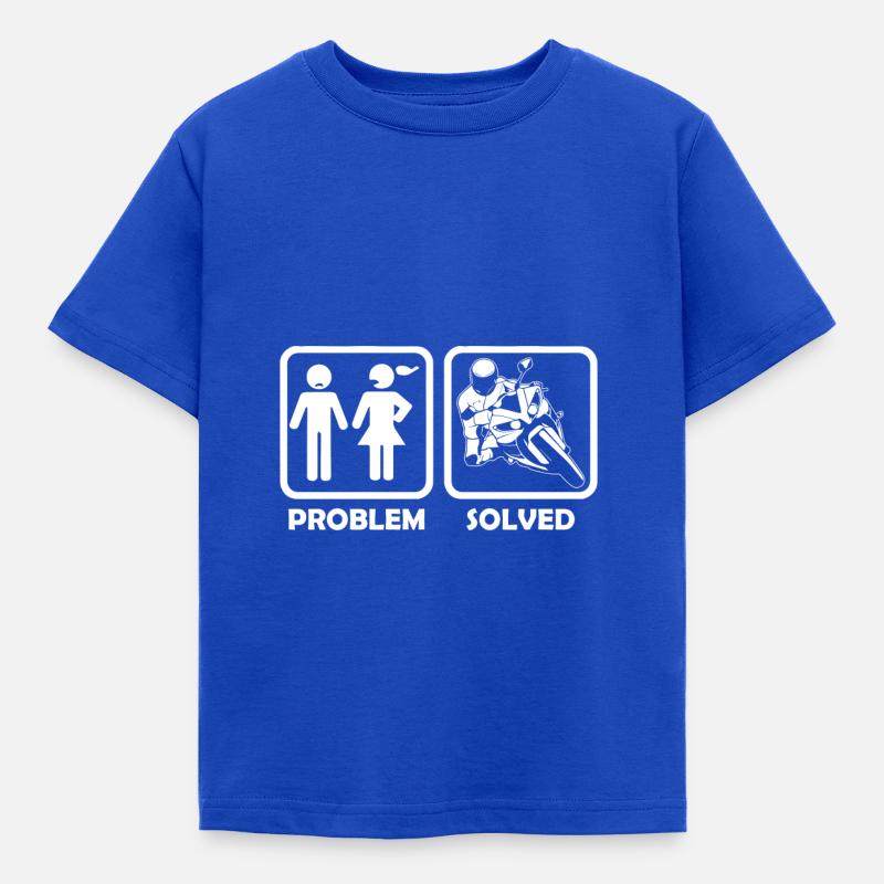 motorcycle superbike problem solution - Kids' T-Shirt - royal blue