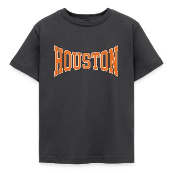 Houston - Kinder T-Shirt - Dunkelgrau - Vorne - AI Model Kid Female (0cm)