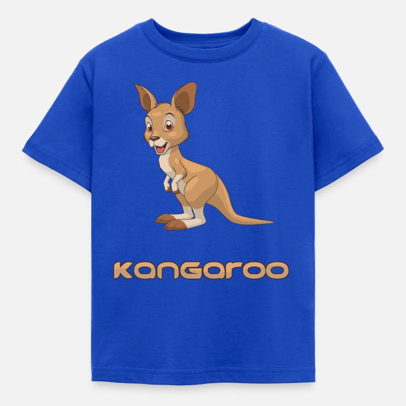 Kangaroo - Känguru - Kinder T-Shirt - Royalblau