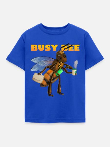 Busy bee - Kinder T-Shirt - Royalblau
