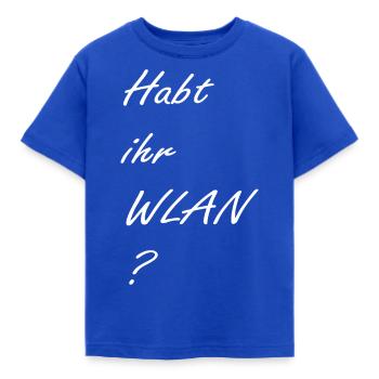 wlan shirt smartphone laptop gamer handy tablet - Kinder T-Shirt - Royalblau - Vorne - AI Model Kid Female (0cm)