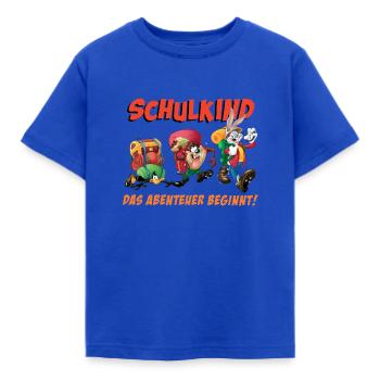 Looney Tunes Schulkind Das Abenteuer Beginnt - Kinder T-Shirt - Royalblau - Vorne - AI Model Kid Female (0cm)