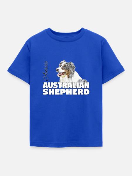 Australian Shepherd - Kinder T-Shirt - Royalblau
