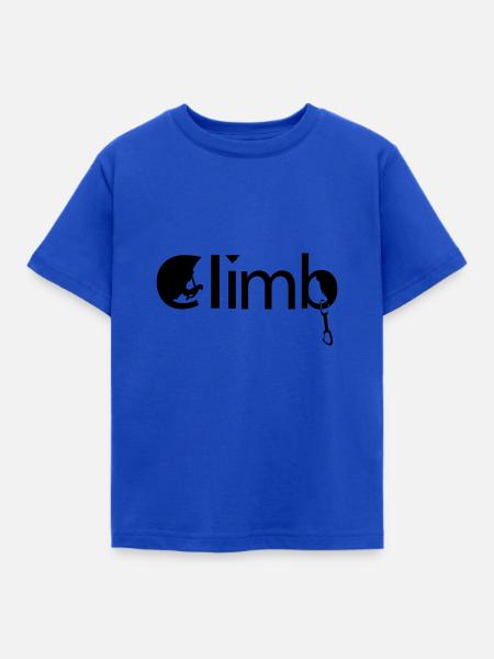 Climb - Kinder T-Shirt - Royalblau