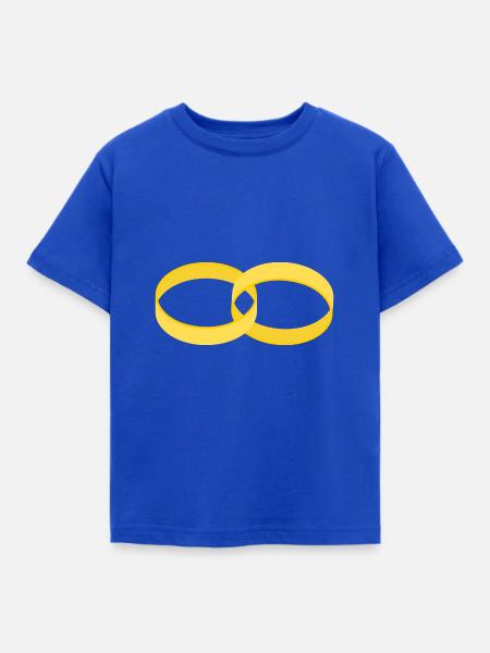 Hochzeitsringe - Kinder T-Shirt - Royalblau