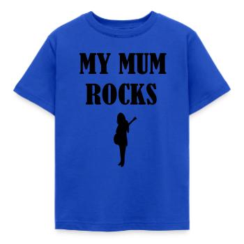 mum rocks t-shirt femme guitare mama humour cadeau - T-shirt Enfant - bleu royal - Devant - AI Model Kid Female (0cm)