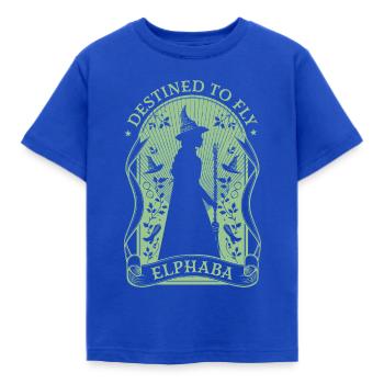 Wicked Design Elphaba Et Citation Destinée À Voler - T-shirt Enfant - bleu royal - Devant - AI Model Kid Female (0cm)