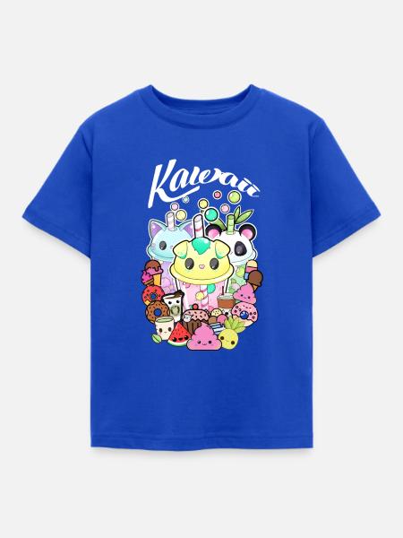 Kawaii - Süssigkeiten - Kinder T-Shirt - Royalblau